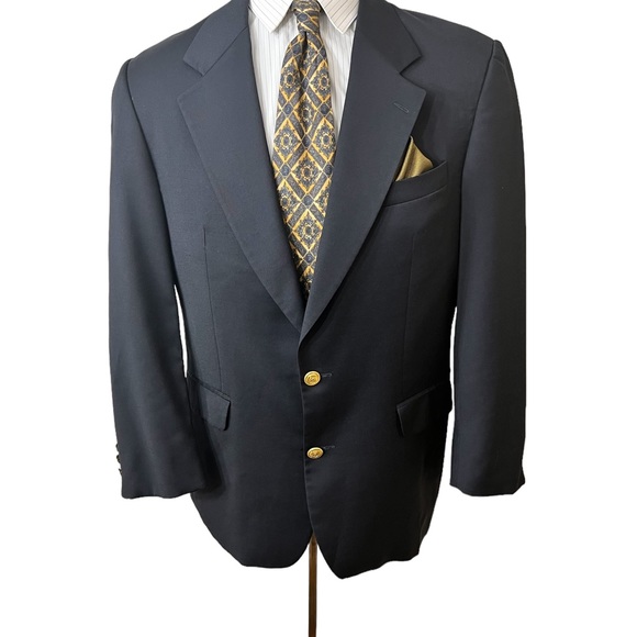 KASPER MENS FINE CLOTHING, SPORTS BLAZER SIZE 42S HAS GOLD BUTTONS 100% … - Picture 5 of 11